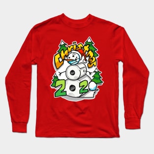 Christmas 2020 toilet paper snowman Long Sleeve T-Shirt